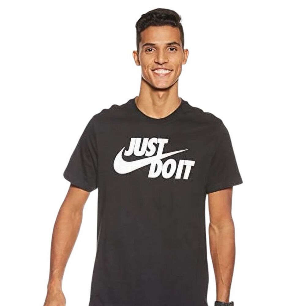 NIKE Men’s Black Short Sleeve Just Do It Graphic T-Shirt Size Large